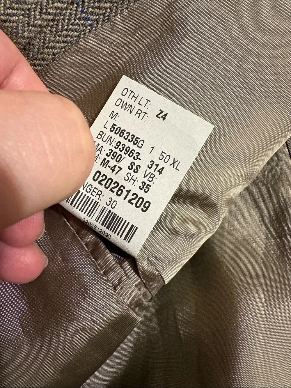 Ralph Lauren Light Gray Plaid Sport Coat with Blue Windowpane